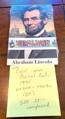 NHR US Sc. #UX200-UX219a 20 Cival War postal cards, M Unopened - Image 1 of 3