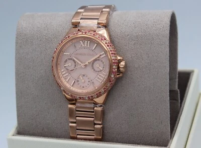NEW AUTHENTIC MICHAEL KORS MINI CAMILLE ROSE GOLD CRYSTALS WOMEN'S MK7273 WATCH - Image 1 of 4