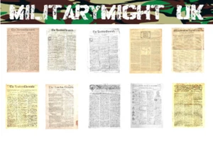 1 32 / 1 35 SCALE NEWSPAPERS US INDEPENDANCE WAR DIORAMA MODEL  DECALS - Picture 1 of 1