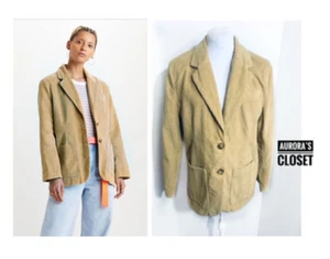 Levi S Tan Corduroy Blazer Autumn Double Breasted Jacket NWT $130 - Picture 1 of 7