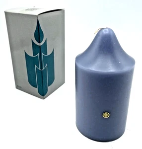 Vintage PARTYLITE Stumpenkerze Cape Dorsch blau 5" Bergamotte Duft S3560 Neu aus altem Lagerbestand - Bild 1 von 9