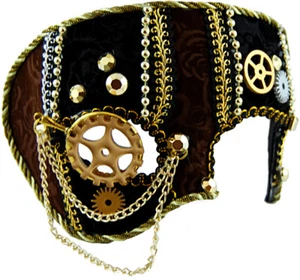 Steampunk Mens Masquerade Eye Mask - Picture 1 of 1