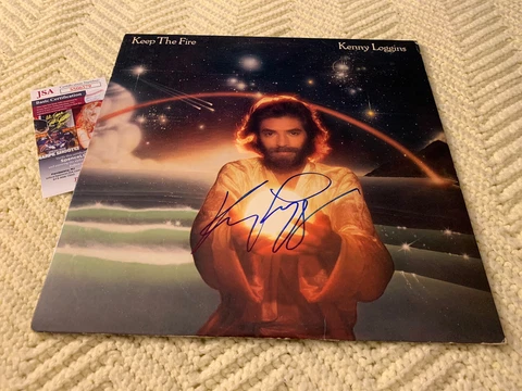 Kenny Loggins SIGNED ALBUM COVER JSA Authentication COA Record Keep The Fire Cover