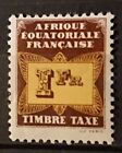 A. E. F. Colonie Française Timbre Taxe N° 9 / Neuf* / 1937