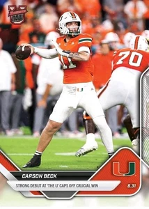 Carson Beck - 2025-26 Bowman U NOW Karte 5. STARKES DEBÜT & ENTSCHEIDENDER SIEG - Bild 1 von 2