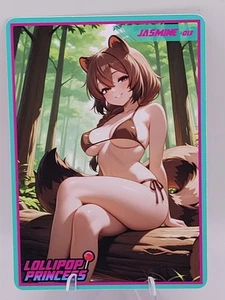 Lollipop Princess Jasmine Hot Spicy Anime Waifu Custom Trading Card Goddess ACG - Bild 1 von 2