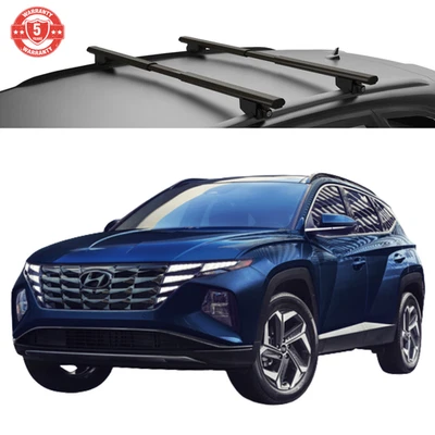 For Hyundai Tucson 2016-2024 Roof Rack Crossbars Black Aluminum Foto 1 de 4