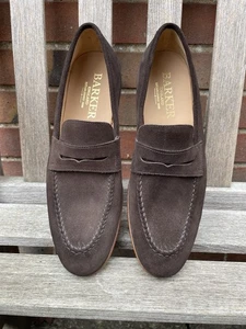 Mocasines Barker Ledley de gamuza chocolate talla 8,5 nuevos clásicos atemporales - Imagen 1 de 10