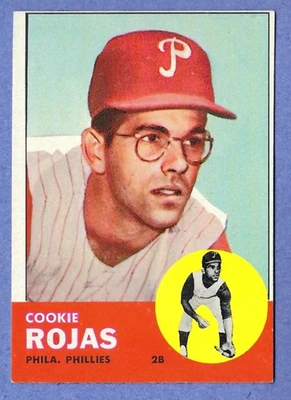 1963 Topps Baseball #221 Cookie Rojas Philadelphia Phillies EX/EX+ Foto 1 de 2