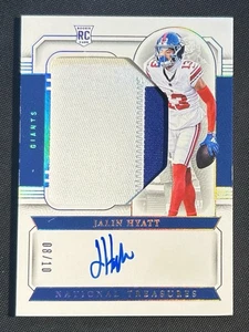 2023 National Treasures JALIN HYATT Gold Rookie Patch Auto RPA Giants /10 #12 - Picture 1 of 2