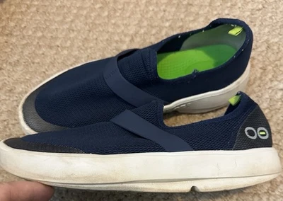 OOFOS Zapatos Mujer 8.5 Informales Cómodos Tenis Sin Cordones Azul Marino Foto 1 de 4