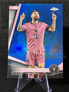 Topps MLS Chrome 2024 Lionel Messi Inter Miami Blue Refractor 116/150 - Bild 1 von 3