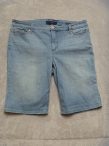 Bandolino Jeansshorts Damen Größe 14P Hellblau Bermuda Wandern Stretch Denim - Bild 1 von 8