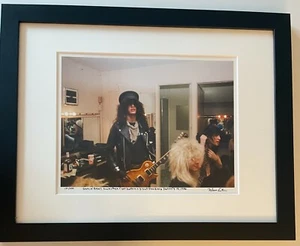 Guns N' Roses Slash Rare backstage at the Roxy fine art photo 1986 signed 19/100 - Picture 1 of 12