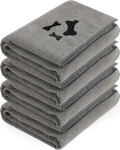 4 Pcs Pet Bath Towels Dog Towel for Drying Dogs Cats Pet Grooming Absorbent Towe - Picture 1 of 12