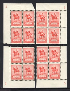 M2079 Australia 1935 SG156 - 1935 Silver Jubilee. 2d scarlet. PLATE (5) blocks - Picture 1 of 2