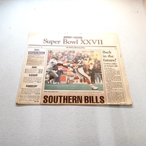 Dallas Morning News Sports Day 28. Januar 1993 Buffalo Bills Super Bowl XXVII - Bild 1 von 3