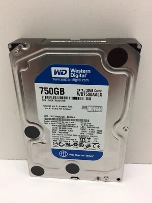 Western Digital WD7500AALX 750GB 3.5" SATA 32MB Cache Desktop Hard Drive - Image 1 of 4