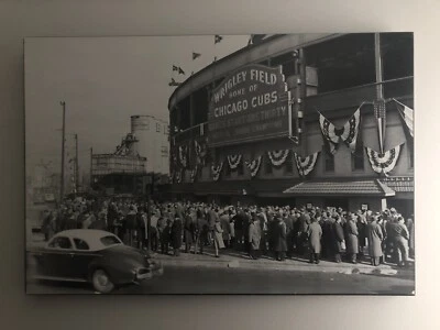Impresión en Lienzo Wrigley Field Vintage 30x20 Serie Mundial MLB Chicago Cubs Foto 1 de 4