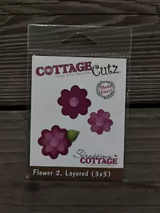 Cottage Cutz Die * Flower 2, Layered CC3x3-062 * 2015 - Picture 1 of 2