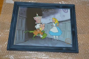 Walt Disney "Alice nel Paese delle Meraviglie" LE 2 Pezzi Serigrafia Cel Personalizzata Incorniciata con Sigillo - Foto 1 di 7