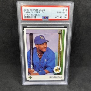 1989 Upper Deck Gary Sheffield Star Rookie RC #13 PSA 8 NM-MT Brewers