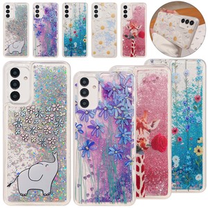 Soft Silicone Phone Case Liquid Glitter Cover For Samsung Galaxy A14 A53 A34 S23