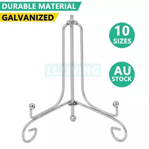 Plate Stands Iron Display Easel Photo Picture Bowl Dish Book Holder Frame Silver - Picture 1 of 14