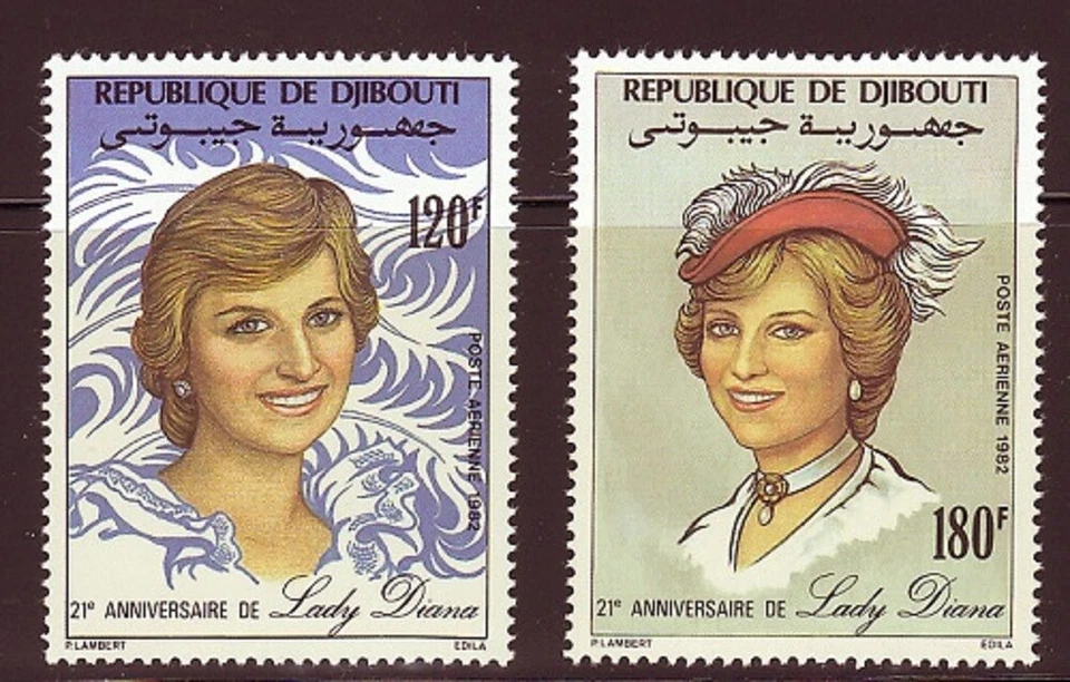 DJIBOUTI SC# C158-C159 PRINCESA DIANA 21ª CUMPLEAÑOS - MNH - PERF Foto 1 de 1