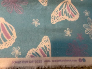 Robert Kaufman Flutter Butterfly Flannel Fabric - 42" wide x 44" - Picture 1 of 5