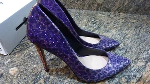 A PAIR OF ALDO SIZE 6 PURPLE SHOES USED ONCE . READ LISTING. - Picture 1 of 6