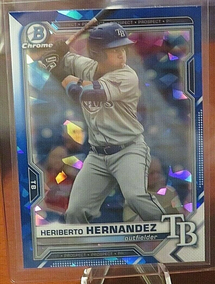 #1001 2021 Bowman Chrome Draft Sapphire HERIBERTO HERNANDEZ BDC-100 - Image 1 of 1