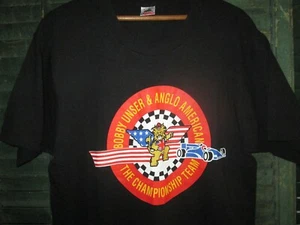 1990s Bobby Unser & Anglo American INDYCAR Championship Team Vtg T-Shirt L USA - Picture 1 of 5