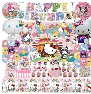 Hello Kitty & Friends Birthday Party Supplies 204 Pieces - Picture 1 of 13