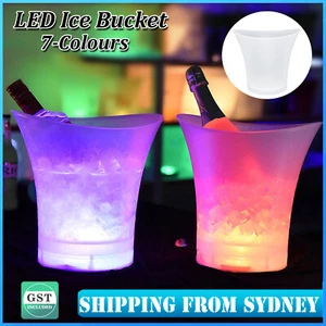 5L LED Ice Bucket Wine Colour Changing Drink Cooler Retro Party Wedding Bar Club - Picture 1 of 10