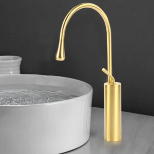 Rubinetto lavabo maniglia singola alto rubinetto bagno foro singolo lavabo - Foto 1 di 16