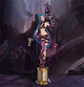 League Of Legends Jinx Cosplay PVC 22cm Action Figure Model Statue Toy Gift New - Picture 1 of 8