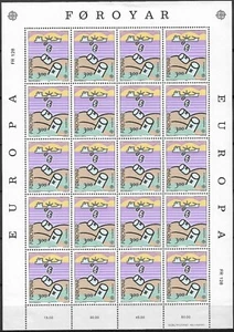 Faroe Islands 1986 Yvert 128/29 Mini Sheet Europe CEPT MNH VF - Picture 1 of 2
