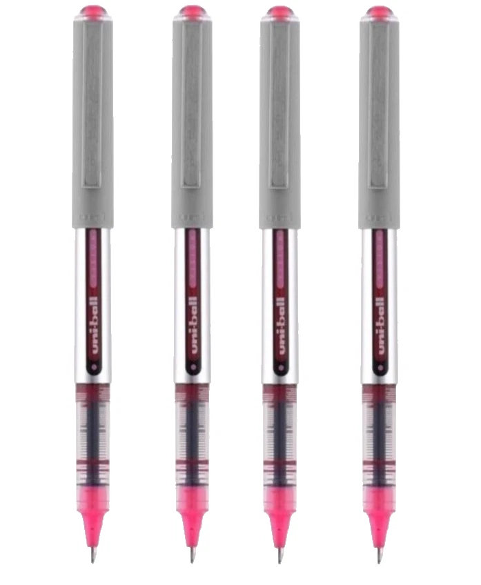 Uni-ball Vision Designer Rollerball Pen 0.7mm Fine Point Pink 4/Pk Office School - Image 1 of 1