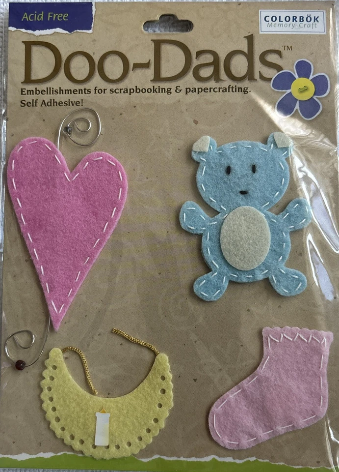 Self Adhesive Doo-Dads Scrapbooking Paper crafting Embellishments Baby Things - Image 1 of 1