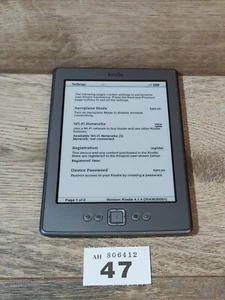 Amazon D01100 Kindle 4th Generation 2GB Wi-Fi 6" eBook Reader - Picture 1 of 10