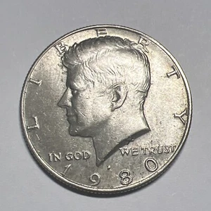 1980-P 50C Kennedy Half Dollar - Picture 1 of 2