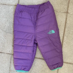 THE NORTH FACE PERRITO PANTS QUILTED INFANT 3-6 months purple reversible 3 6 m - Picture 1 of 6