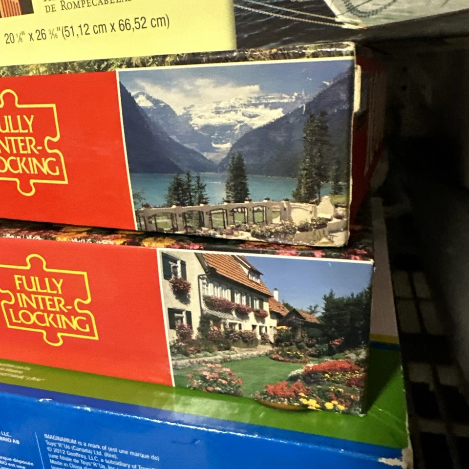 Vintage Gremio 1000 Rompecabezas Flor Jardín Owen Alemania Castillo Lago Louise Canadá Foto 1 de 1