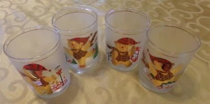 4 Culver Frosted Gold Christmas Bears Packages On the Rocks Tumblers Glasses EUC - Picture 1 of 8