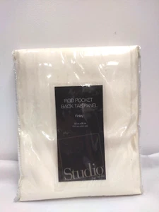 Studio JCP Home Finley Rod Pocket Back Tab Curtain Panel 50''x 95'' Cream - Picture 1 of 2