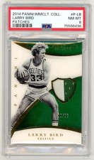 2014 Panini Immaculate Collection P-LB Larry Bird Patches PSA NM-MT 8🏀POP 1🏀