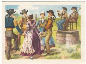 JABADAO BRETAGNE CORNOUAILLE DANSE DANCE TANZ IMAGE CARD 1950'S - Picture 1 of 2