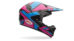Bell Motorcycle Helmet Bell SX-1 Stack Blau/Pink Light - Picture 1 of 1