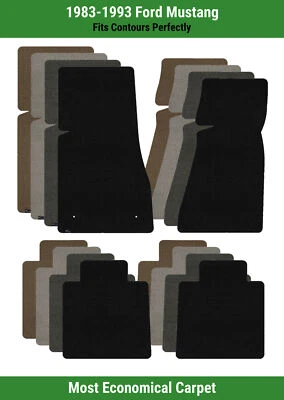 Alfombrillas Lloyd Velourtex fila delantera y trasera para Ford Mustang 1983-1993  Foto 1 de 4